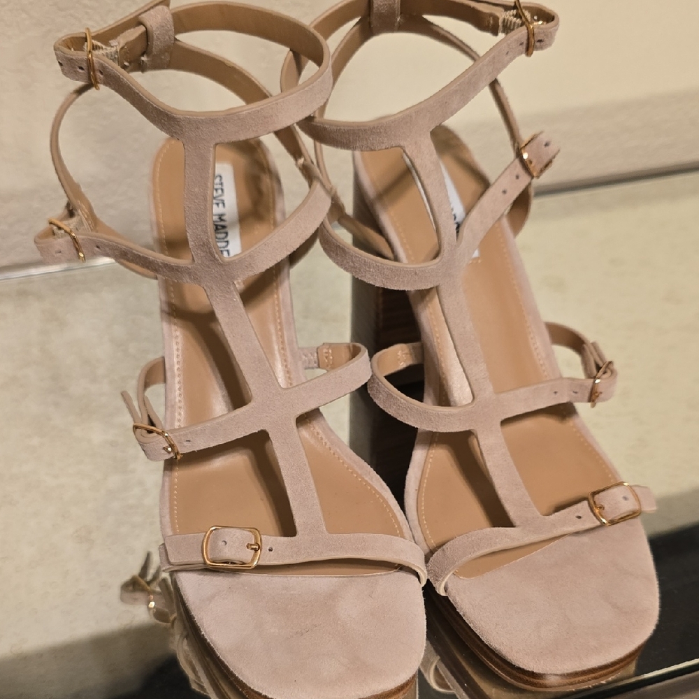 Steve Madden Women's Pale Pink Strappy Sandals